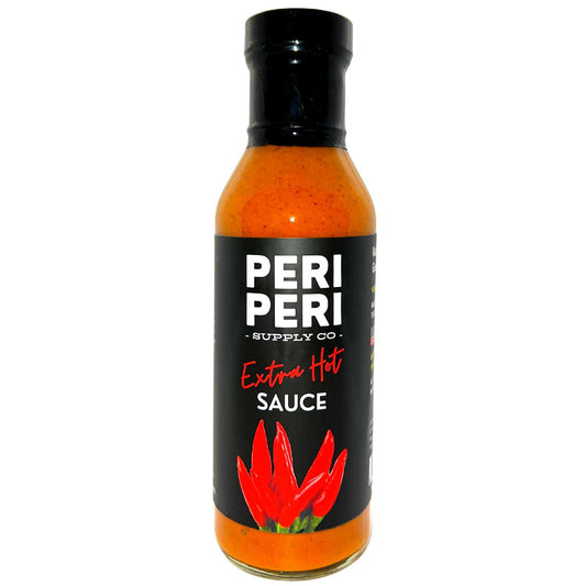 Extra Hot Peri Peri sauce - 12 oz. bottle, Free Shipping on 6 or more bottles, Vegan, Gluten Free, Sugar Free, Made in America, Keto and Paleo Friendly