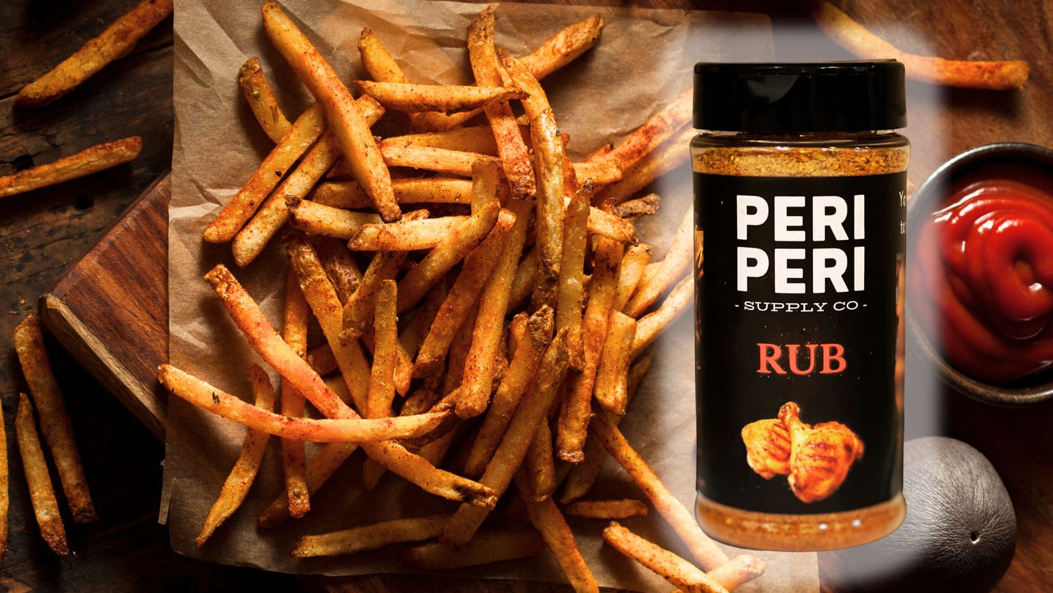 Peri Peri Rub is perfect on fries.  Make Peri Peri fries!