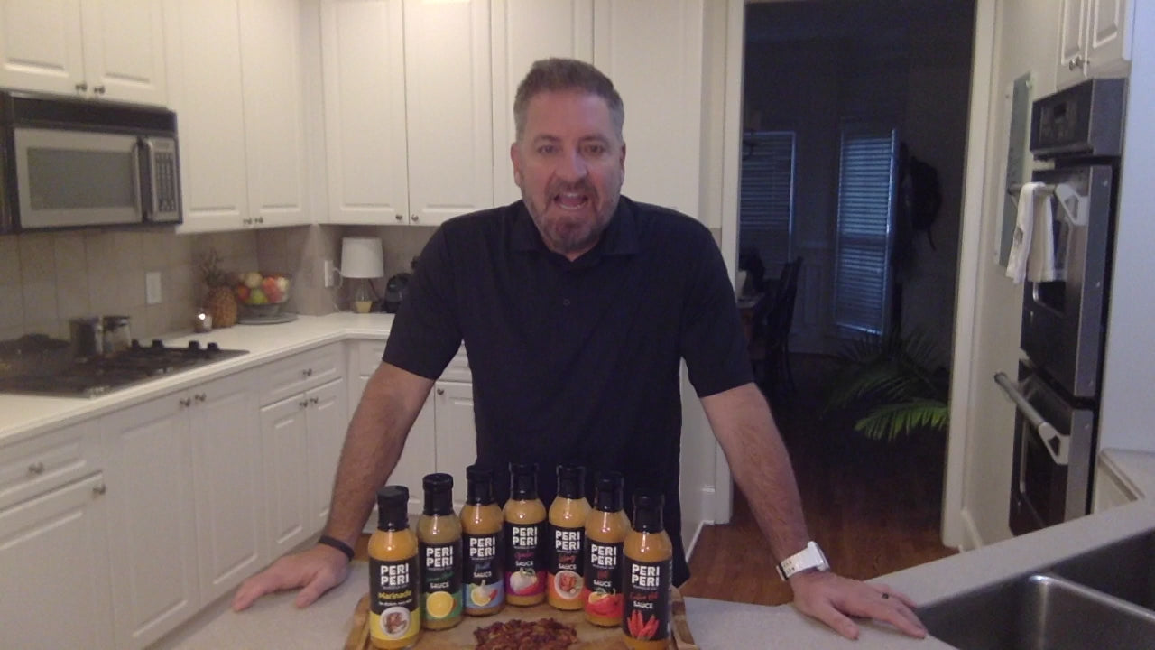 Scott Harlow, Owner, explains the exquisite flavor of Garlic Peri Peri Sauce